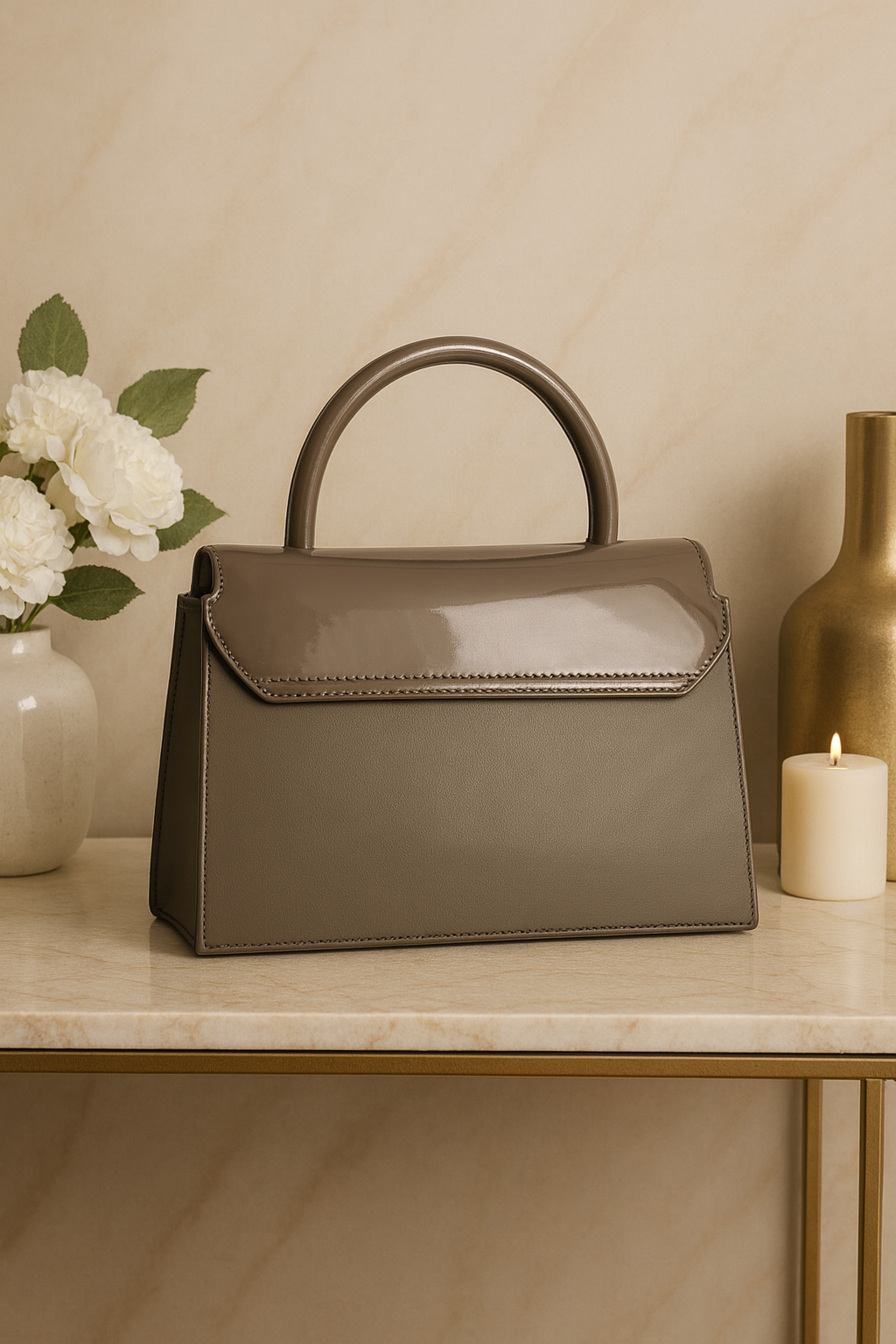 Sac à main Taupe Élégance